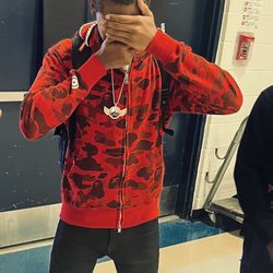 Red bape hoodie 