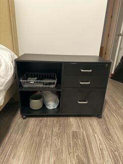 Black office cabinet
