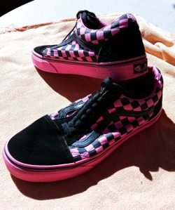 Pink Checkered Vans