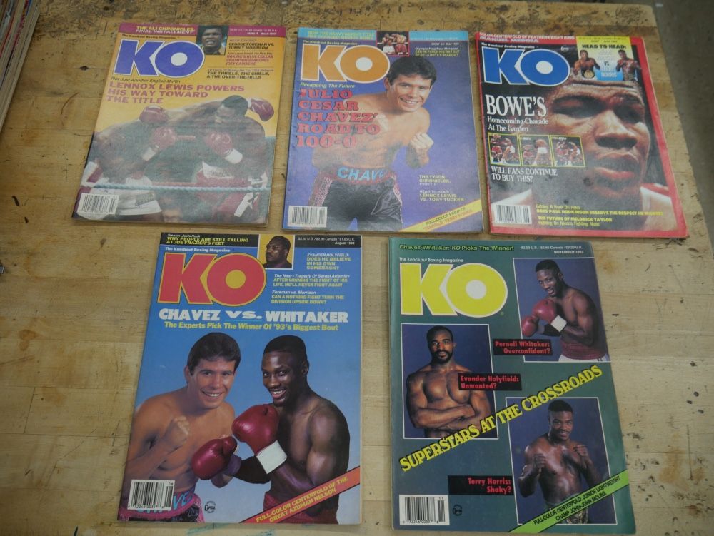 LOT 5 THE KNOCKOUT BOXING MAGAZINE KO 1993 MARCH MAY JUNE AUGUST NOVEMBER MINT