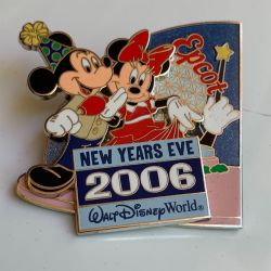 Disney Mickey and Minnie Mouse New Year's Eve at EPCOT Limited Edition Pin 2006