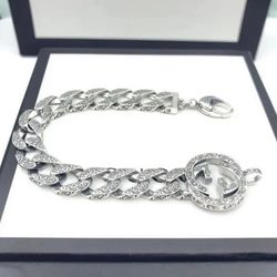 NEW **  FASHION RETRO CLASSIC 925 SILVER DOUBLE  "G" BRACELET 