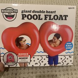 Big Mouth Giant Double Heart Pool Float