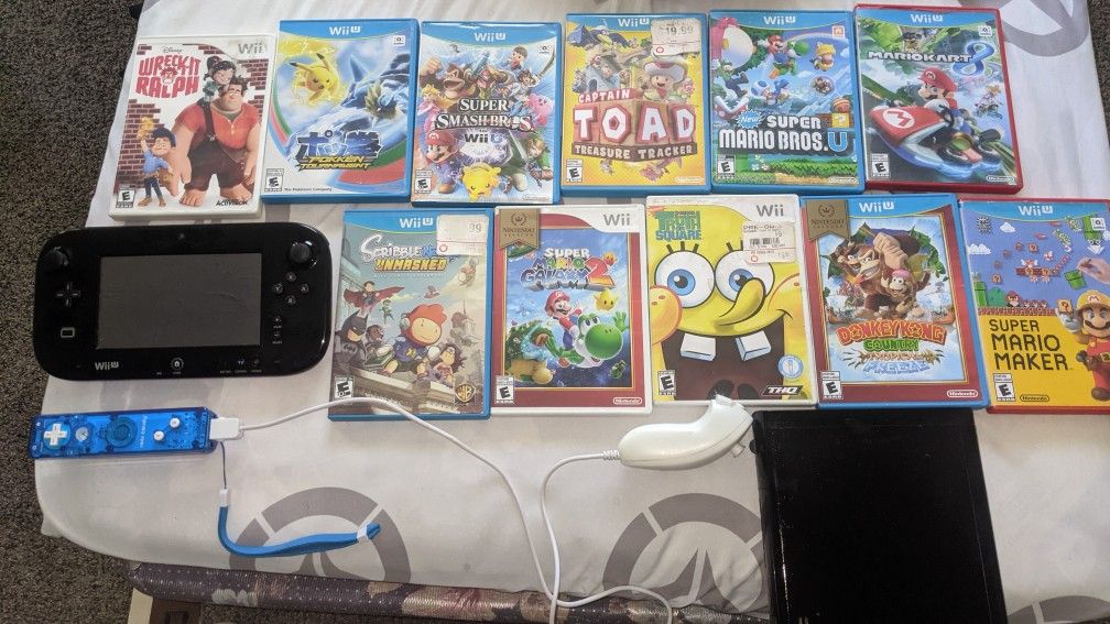 Wii U And Games With Controller 