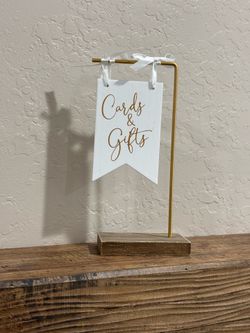 Wedding Sign Cards & Gifts White and Gold