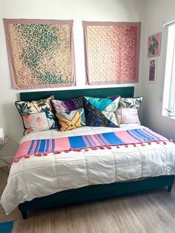 FREE MUST PICK UP TODAY - Full Size Bed 3 Pieces - Mattress, Frame, Day bed headboard