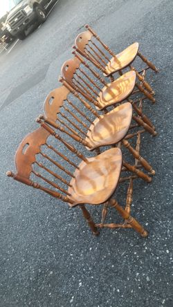 4 Solid wood chairs