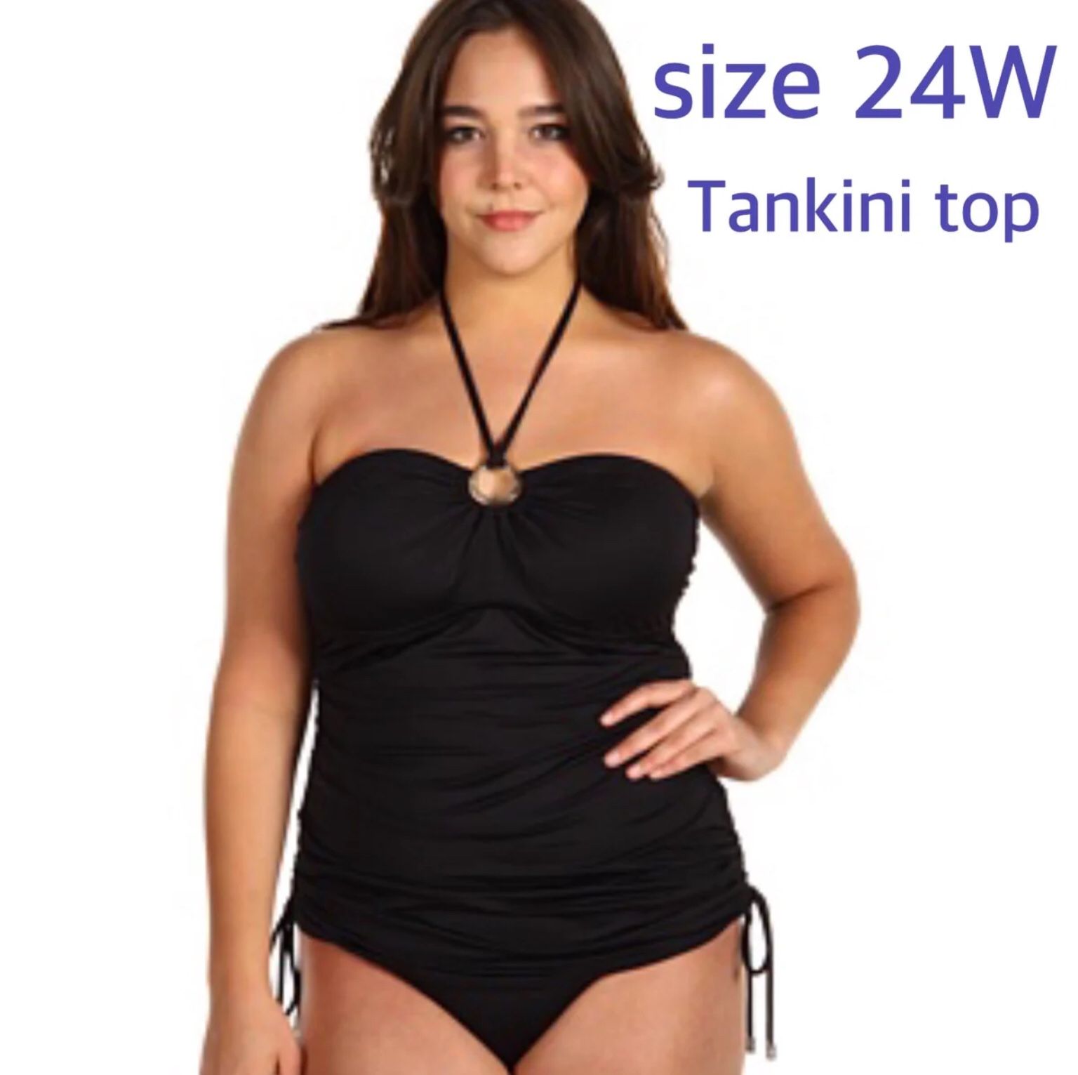Michael Kors Black Bikini Top Womens Plus Size 24W 3XL new With Tags