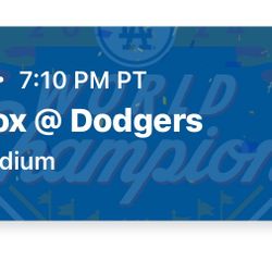 Dodger Tickets For July 3