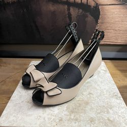 Amelia Grace Peep-toe Wedges