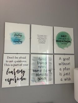 6 inspirational posters/frames