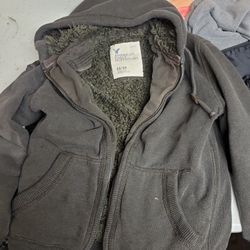 Mens Fleece Zip Up Sweat Shirt American Eagle Size MEDIUM 