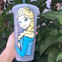 Elsa Starbucks custom cup