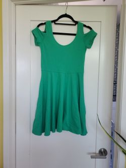 Two S.H.E. Soul Harmony Energy Casual Lightweight Dresses -Green & Coral 