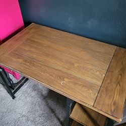 Wood and Metal Desk