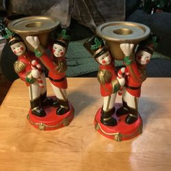 Vintage Christmas Toy Soldiers Candle holder By PartyLite 