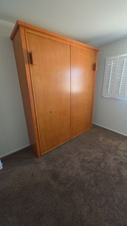 Murphy Bed Wall Unit Wood Cabinet