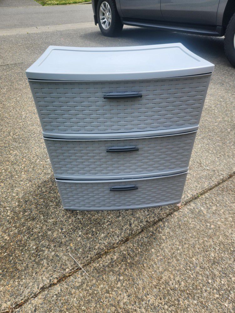 Gray 3 Drawer Organizer Container 