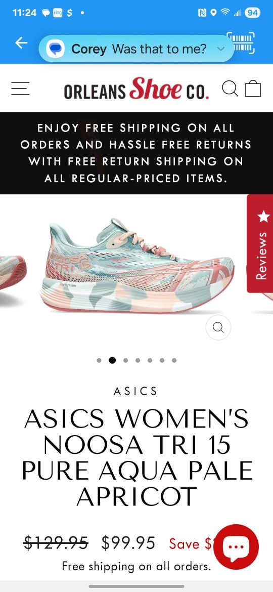 Asics Noosa Tri 15 Size 10