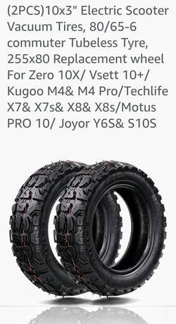 Scooter Tubeless Tires (Set 2Pcs) 10" 10x3 /80-65-6 New See Pics for Details Asking $50 for Set or $30 for Single tire Firm on Price