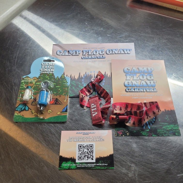 2 VIP Wristbands For Camp Flog Gnaw 