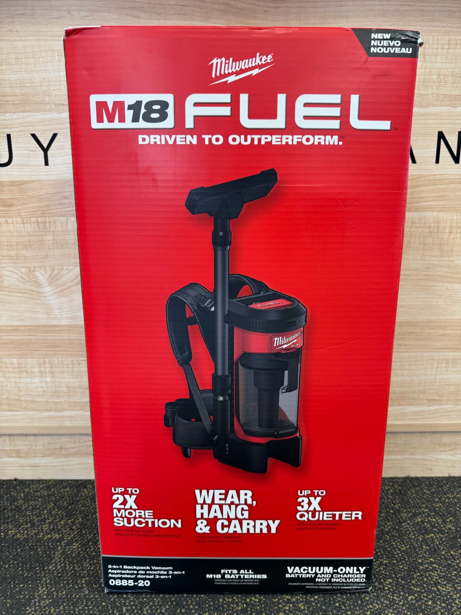 MILWAUKEE 0885-20 M18 FUEL 18V Brushless Cordless Backpack Vacuum
