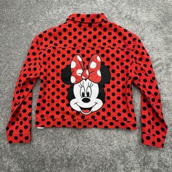 Disney Minnie Mouse Red Black Polka Dot Jacket XS