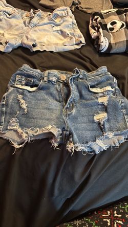 extra small ripped jean shorts