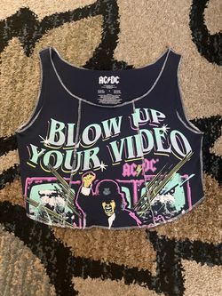 ACDC “Blow Up Your Video” Vintage Crop Top