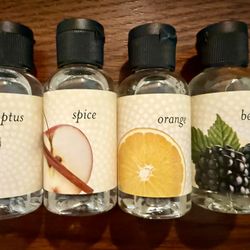 Four Bottles Four Scents Eucalyptus, Spice, Berry, And Orange
