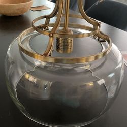 Iron and Glass Ceiling Light