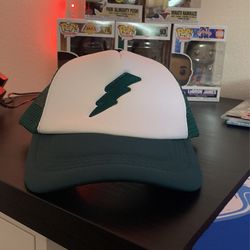 Green and White Hat (worn once)