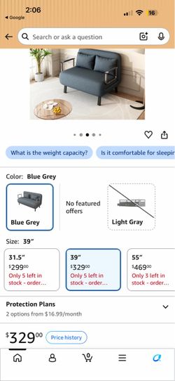 55″ Convertible Sofa bed