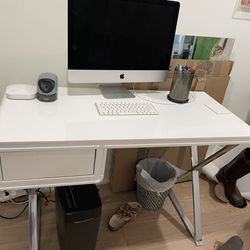 White & Silver Desk