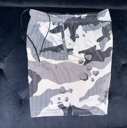 Nike Dri-Fit Training Shorts Light Bone Camo light gray