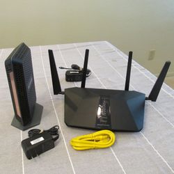 Cox Cable Modem Netgear CM1000 & Netgear WiFi 6 Router RAX43