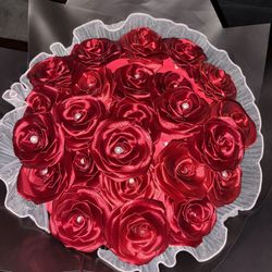 Red Ribbon Roses 2 dozen 