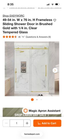 Shower glass door