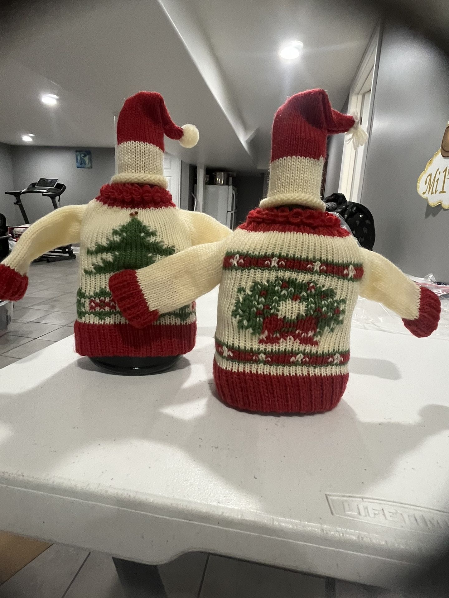 Botelleros De Estambre Navideños