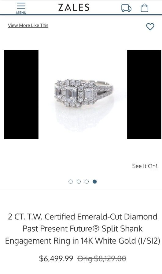2 CT. T.W. Certified Emerald-Cut Diamond Engagement Ring