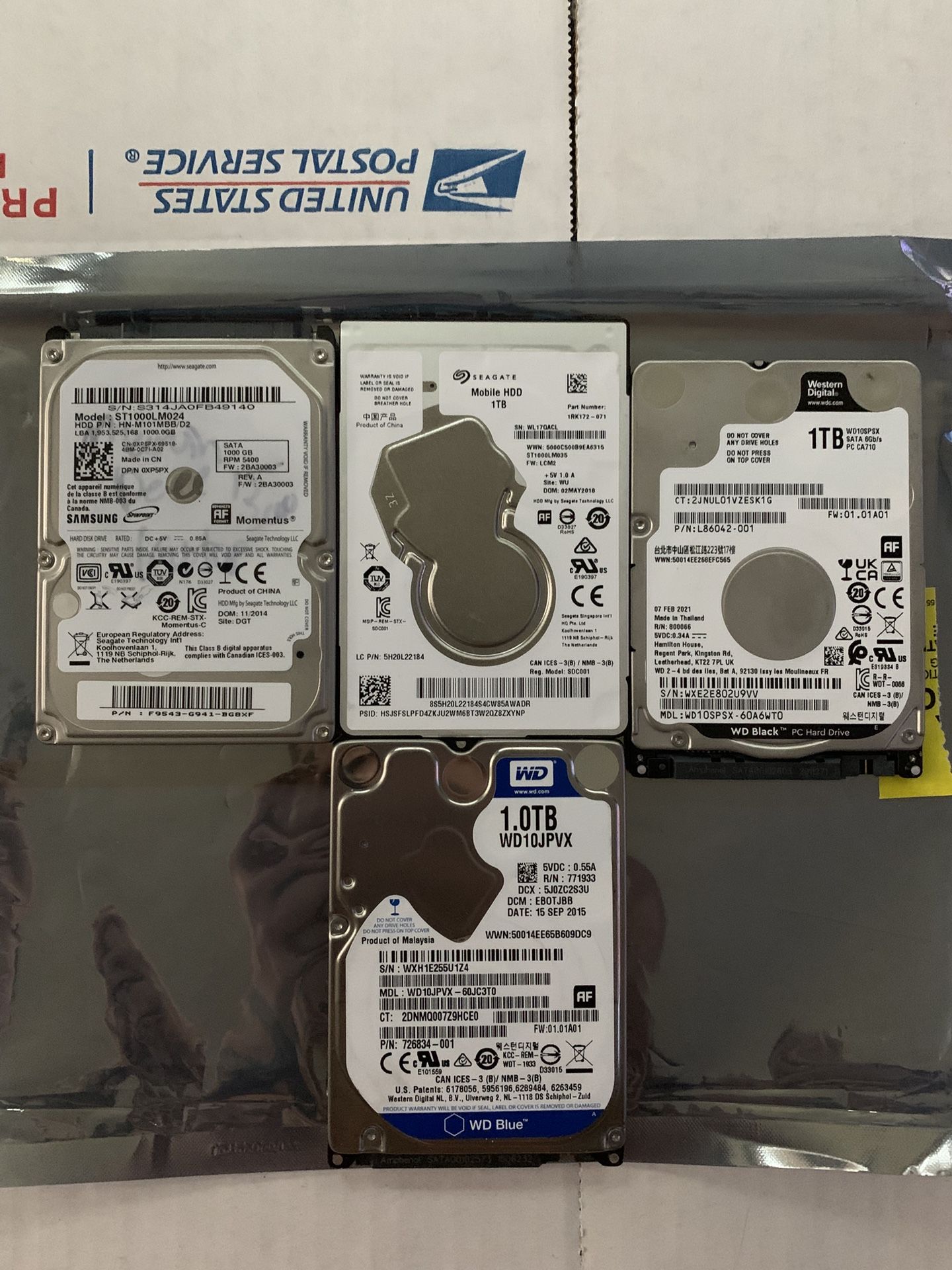 1TB Laptop 2.5” Hard Drives - Formatted & Tested