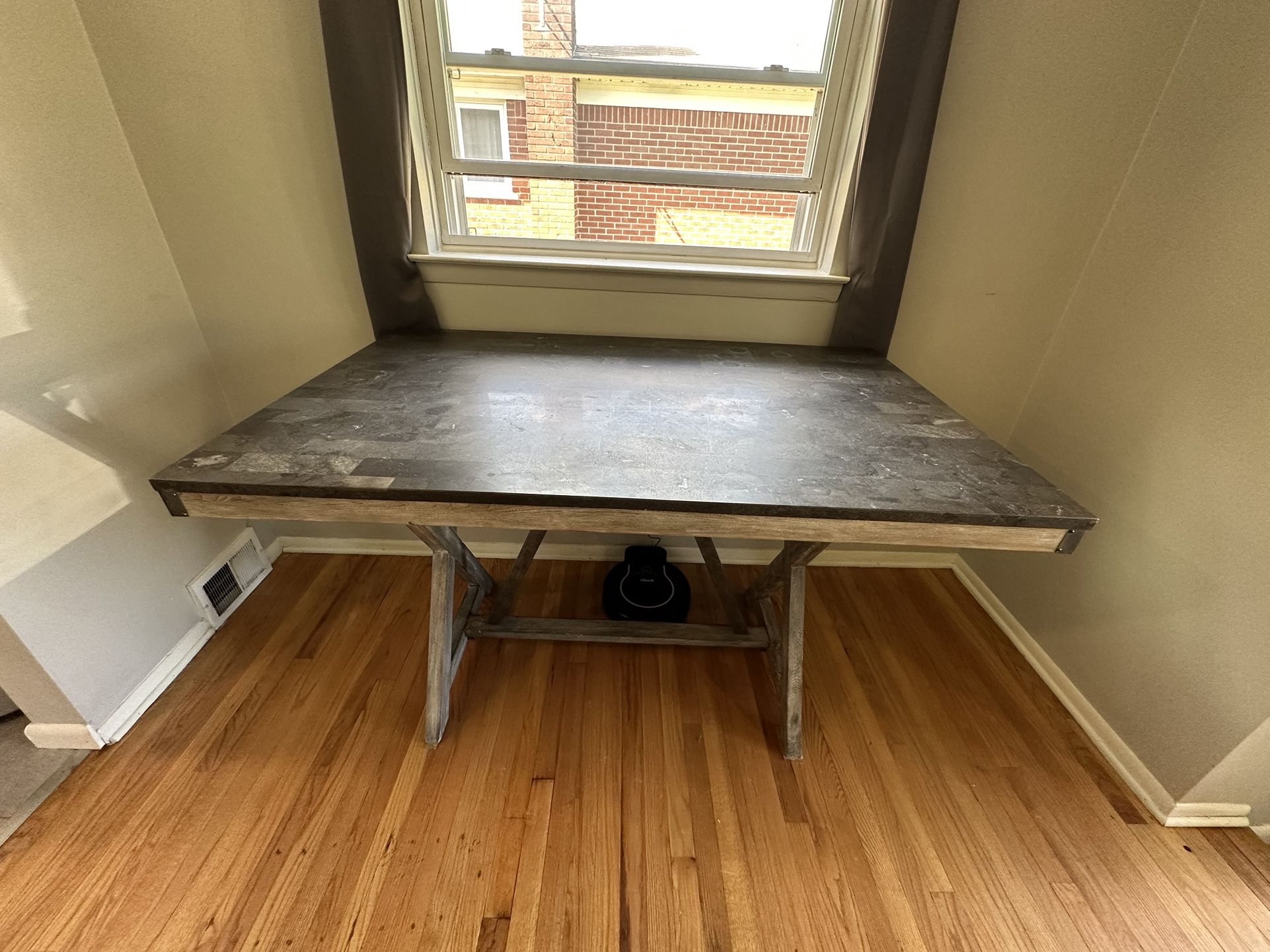 Stone Bar Height Dining Room Table + 4 Chairs