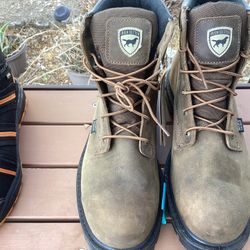 Work Boots Black Size10 Brown Size13w $50 Per Pair Both New Local Pick Up Only Cash