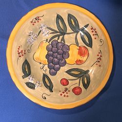 Vintage TableTops Gallery Orchard Salad Plates Hand Painted Fruit Design 
