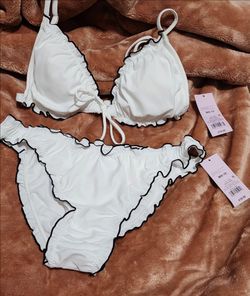 2 pc Swim Suit, All White
