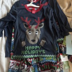 Christmas Boy Pajamas Target Brand - Size 18 Moths 2,3 And 5 Years Old