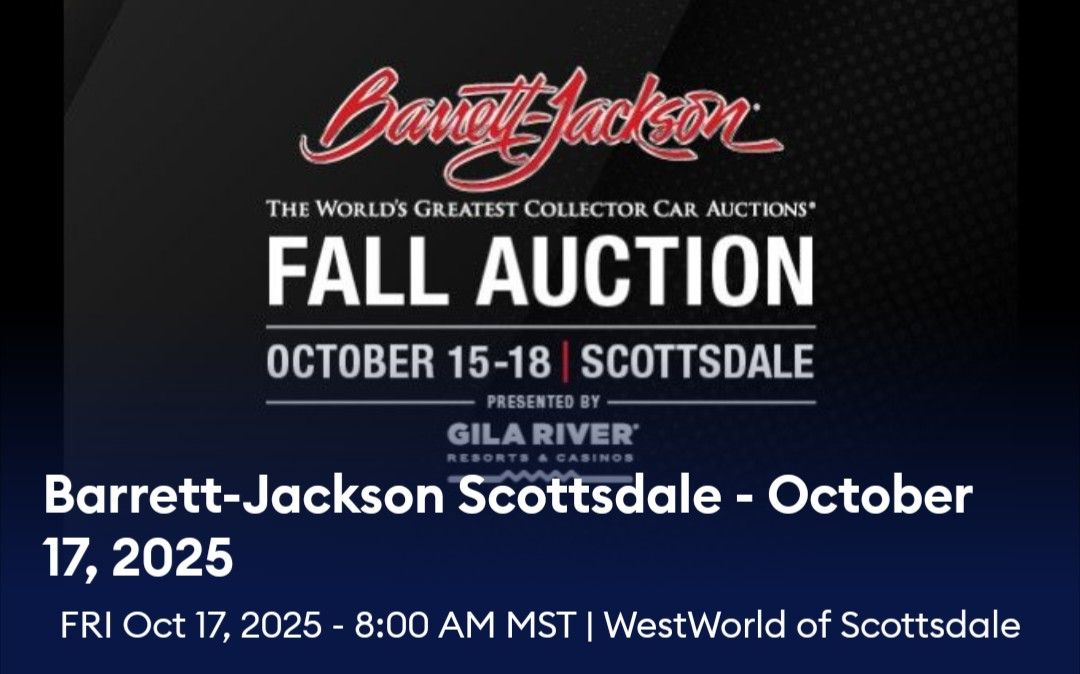 Barret Jackson Tickets