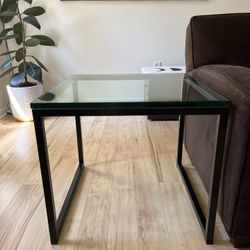 Iron & Glass End Table, Side Table