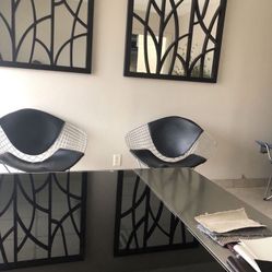 Executive office furniture (stainless steel /black glass) Chairs 