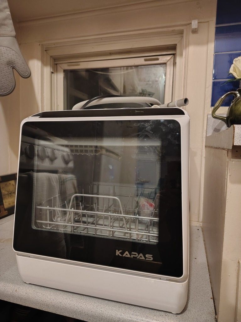 KAPAS Portable Countertop Dishwasher: Multi-program w/ Heated Dry